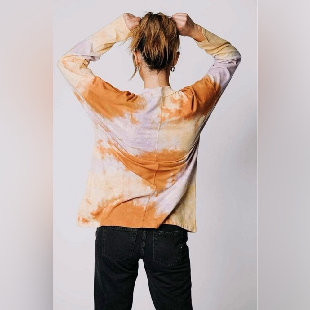 Free People/We The Free - Be Free Tie-Dye Long Sleeve Tee (Oversized) NWT - Picture 8 of 14